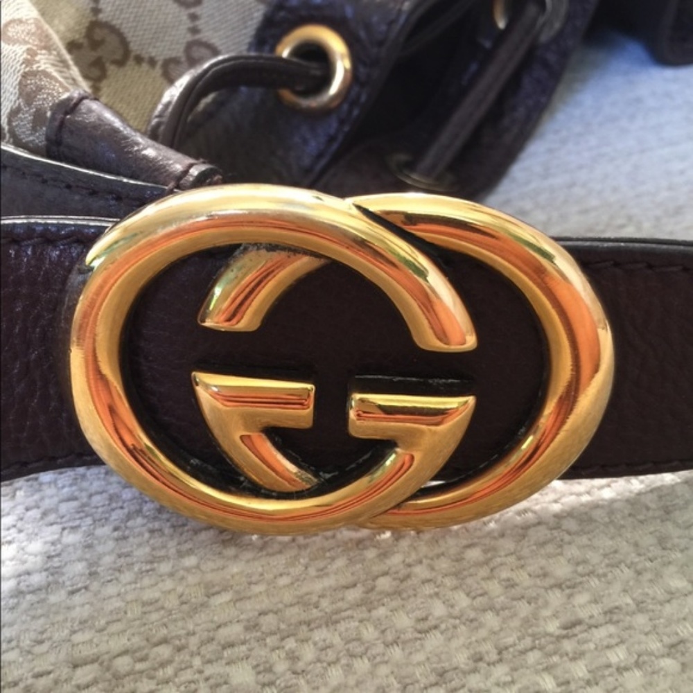 Gucci Brown GG Canvas Large Shoulder Bag/Purse - Picture 4 of 7